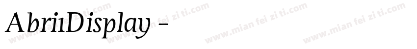 Abri1Display 字体转换